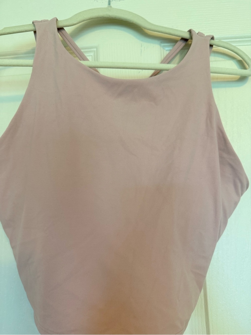 Athleta dusk pink strappy back sports bra